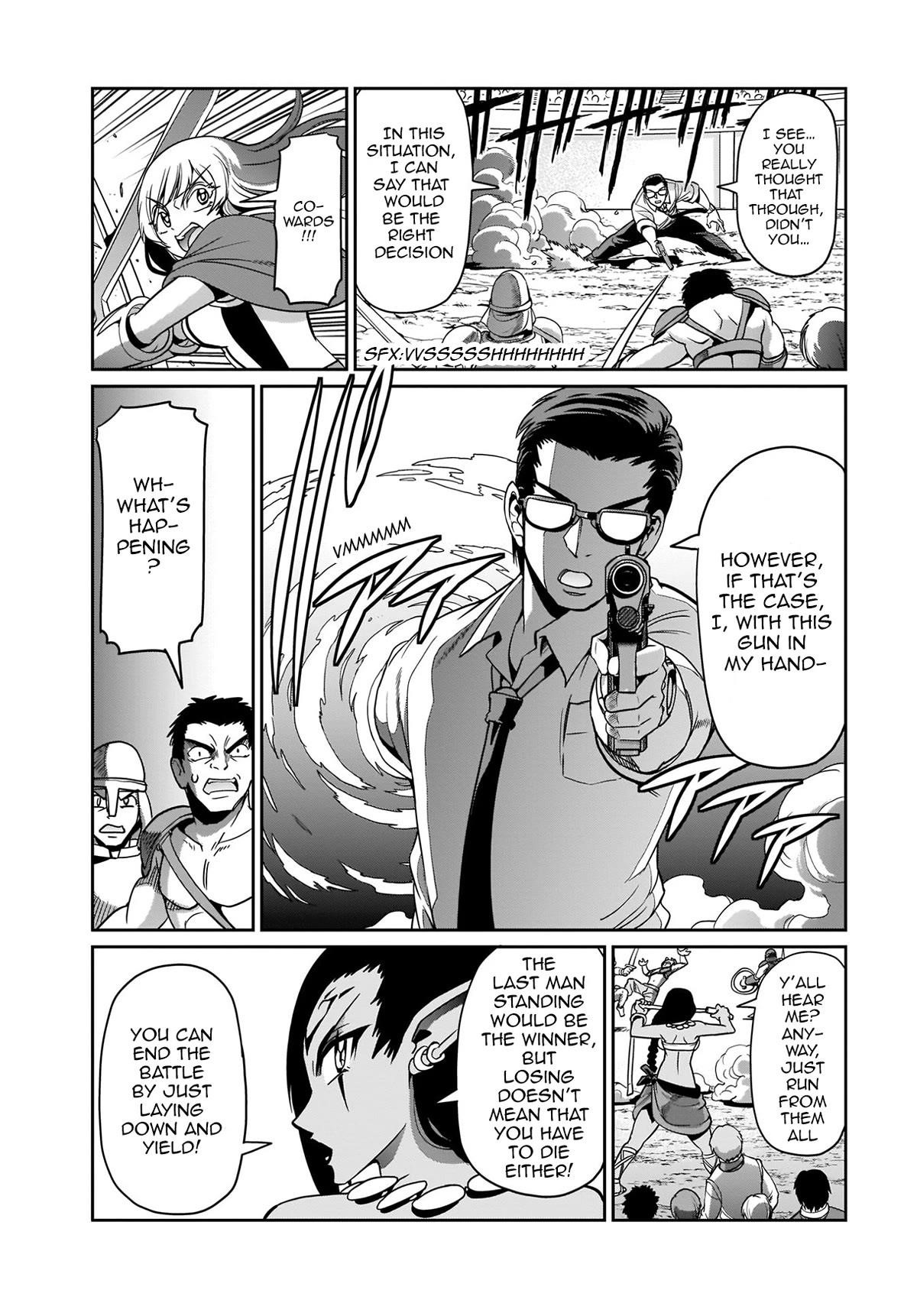 The gunner’s life of a middle-aged man summoned to another world and armed with a rifle: an airsoft addicted salaryman returns to the alternative world after work Chapter 6 - Page 11 in English
