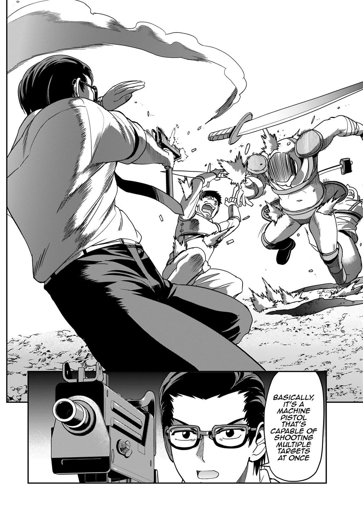 The gunner’s life of a middle-aged man summoned to another world and armed with a rifle: an airsoft addicted salaryman returns to the alternative world after work Chapter 6 - Page 14 in English