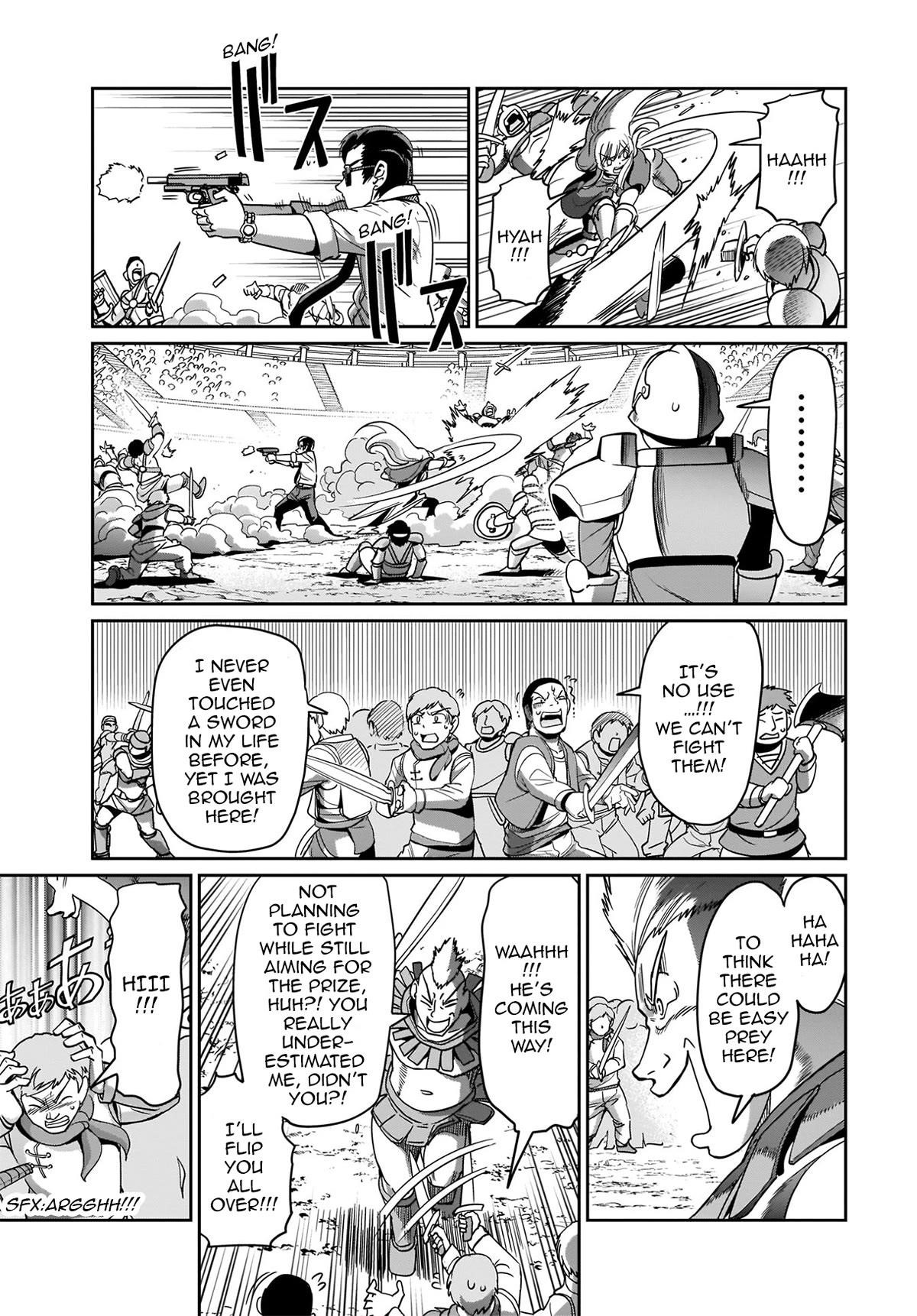The gunner’s life of a middle-aged man summoned to another world and armed with a rifle: an airsoft addicted salaryman returns to the alternative world after work Chapter 6 - Page 7 in English
