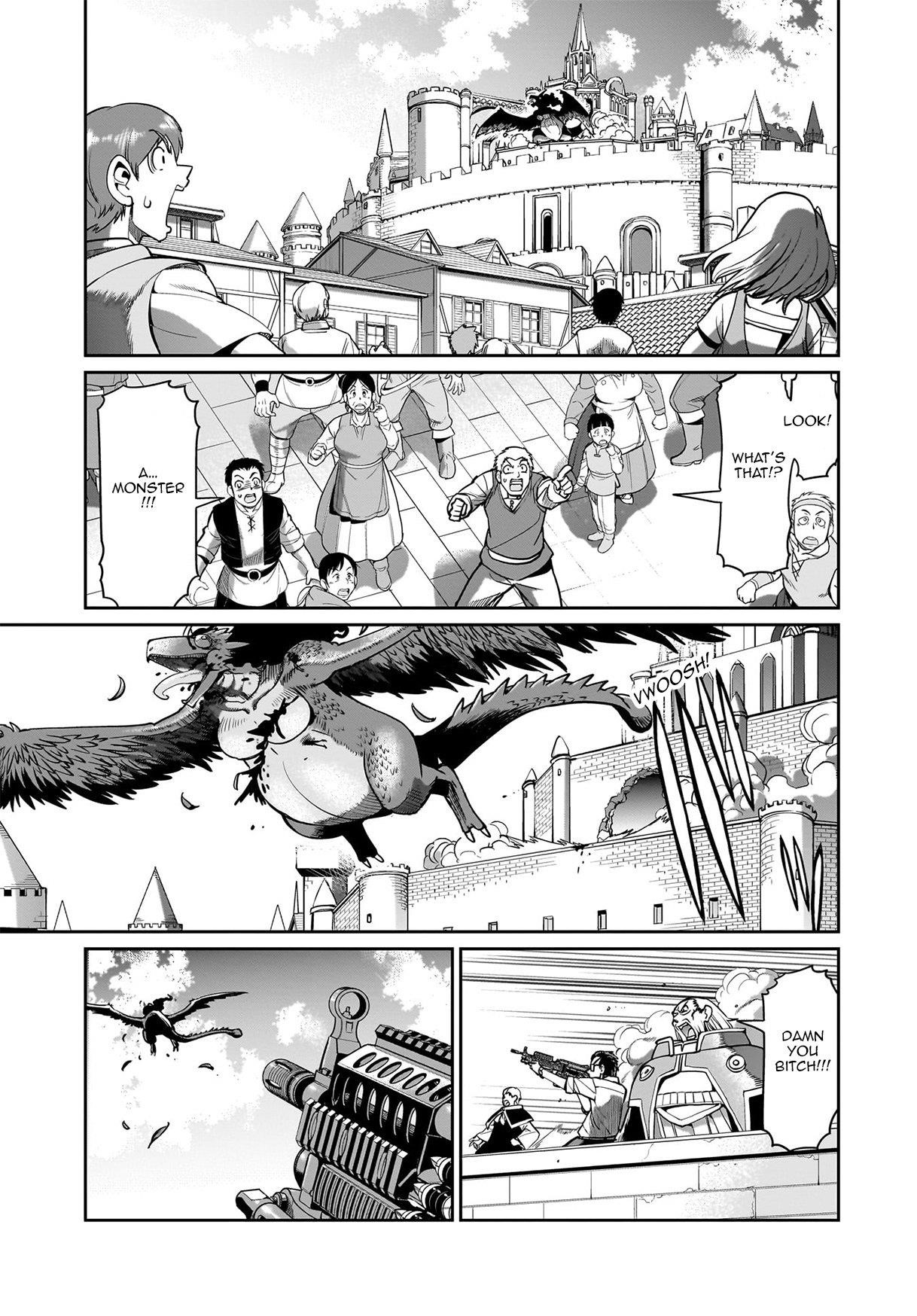 The gunner’s life of a middle-aged man summoned to another world and armed with a rifle: an airsoft addicted salaryman returns to the alternative world after work Chapter 60 - Page 8 in English