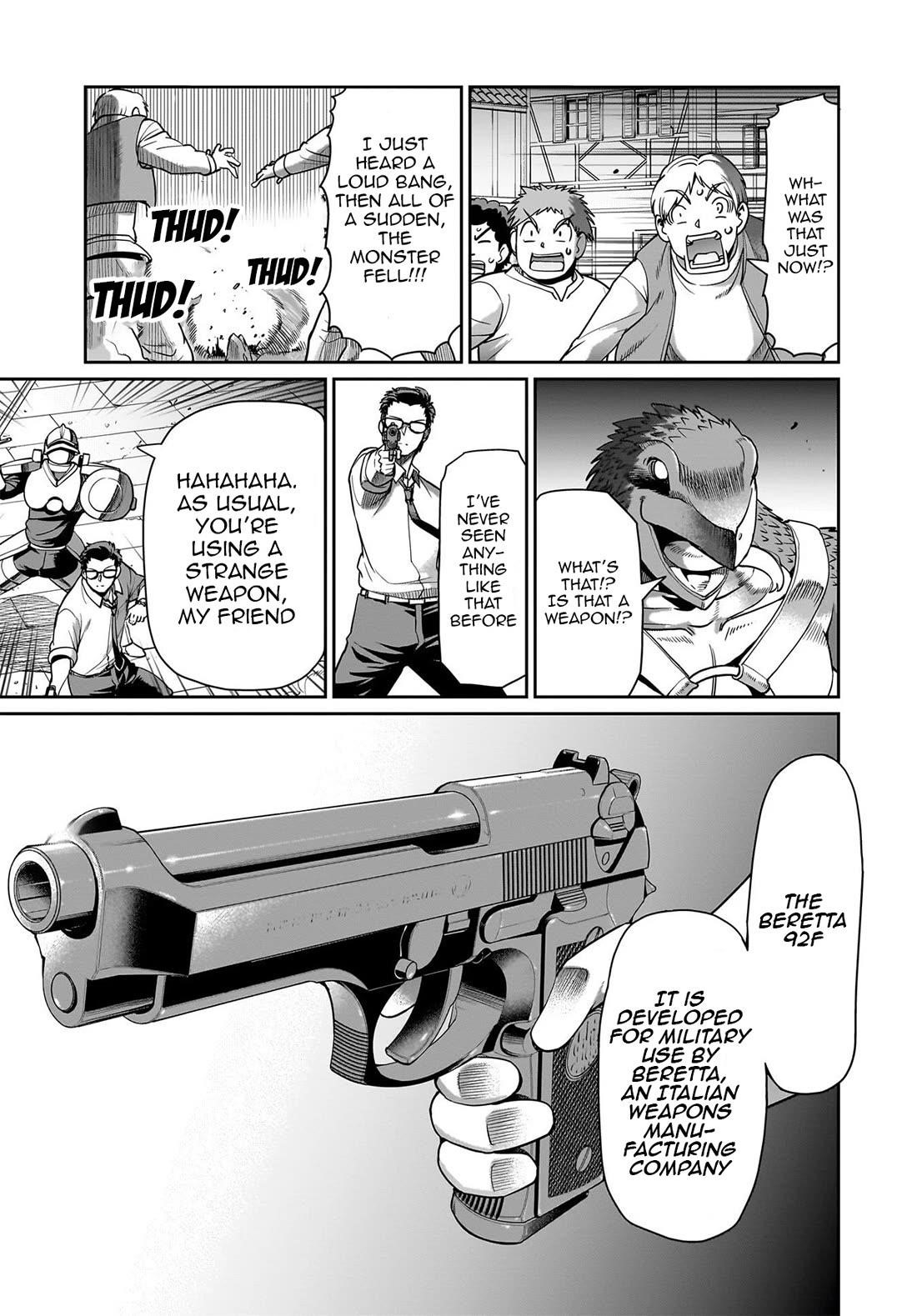 The gunner’s life of a middle-aged man summoned to another world and armed with a rifle: an airsoft addicted salaryman returns to the alternative world after work Chapter 66 - Page 4 in English