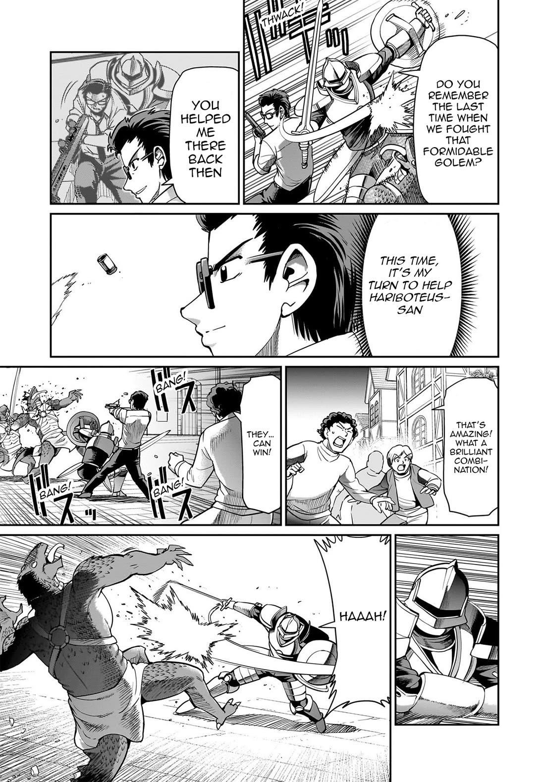 The gunner’s life of a middle-aged man summoned to another world and armed with a rifle: an airsoft addicted salaryman returns to the alternative world after work Chapter 66 - Page 6 in English