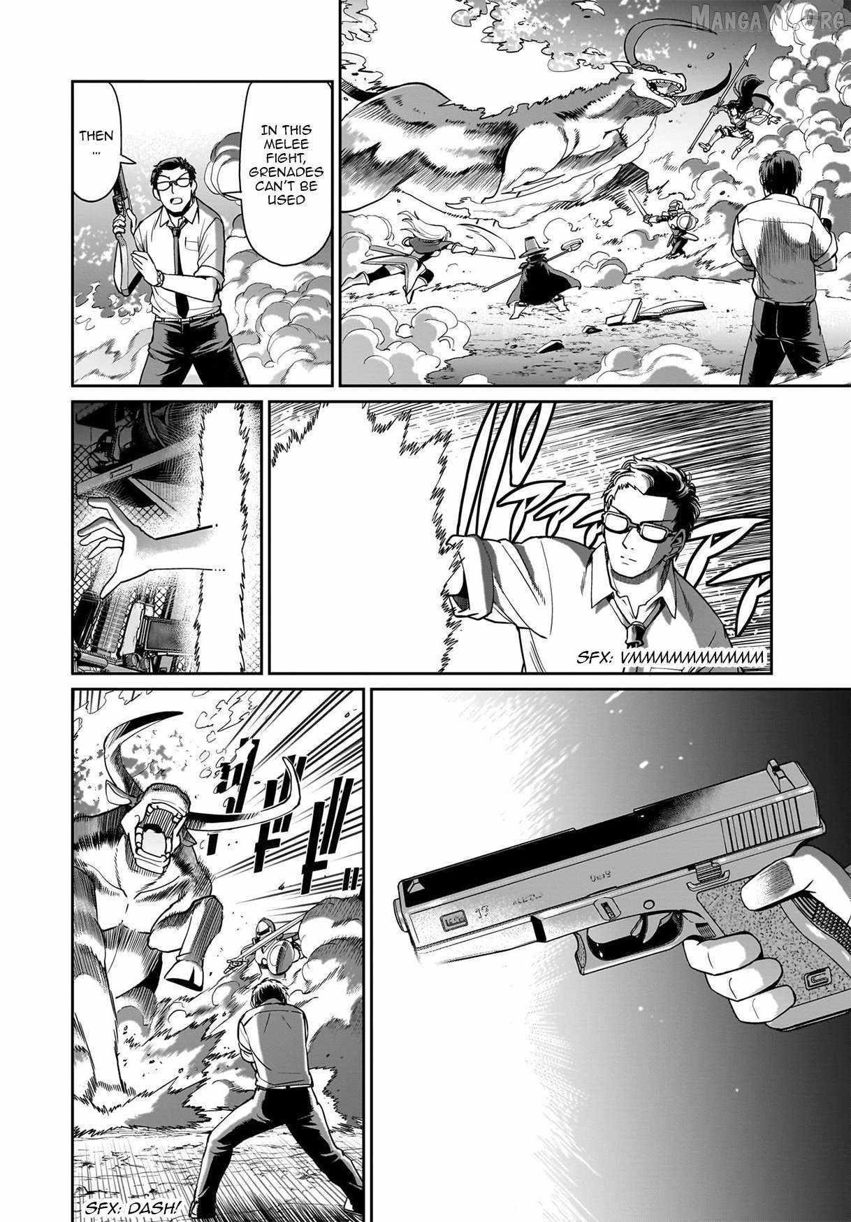 The gunner’s life of a middle-aged man summoned to another world and armed with a rifle: an airsoft addicted salaryman returns to the alternative world after work Chapter 69 - Page 10 in English