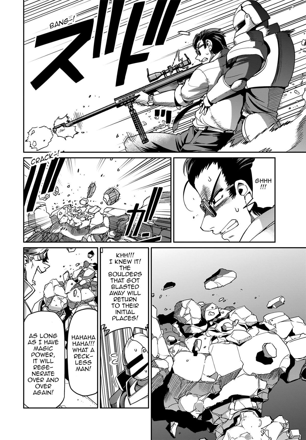 The gunner’s life of a middle-aged man summoned to another world and armed with a rifle: an airsoft addicted salaryman returns to the alternative world after work Chapter 9 - Page 14 in English