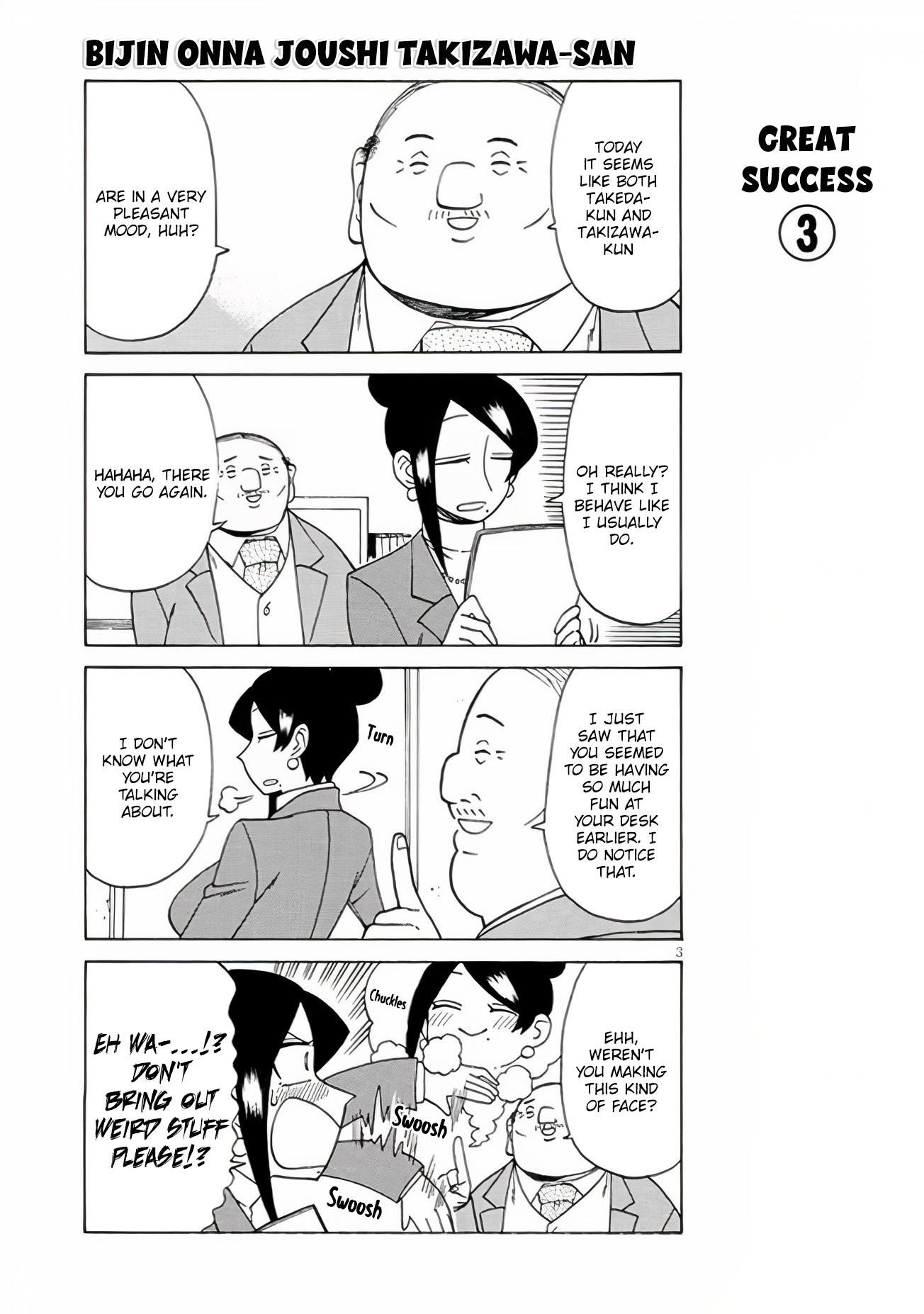 Bijin Onna Joushi Takizawa-San Chapter 110 - Page 3 in English