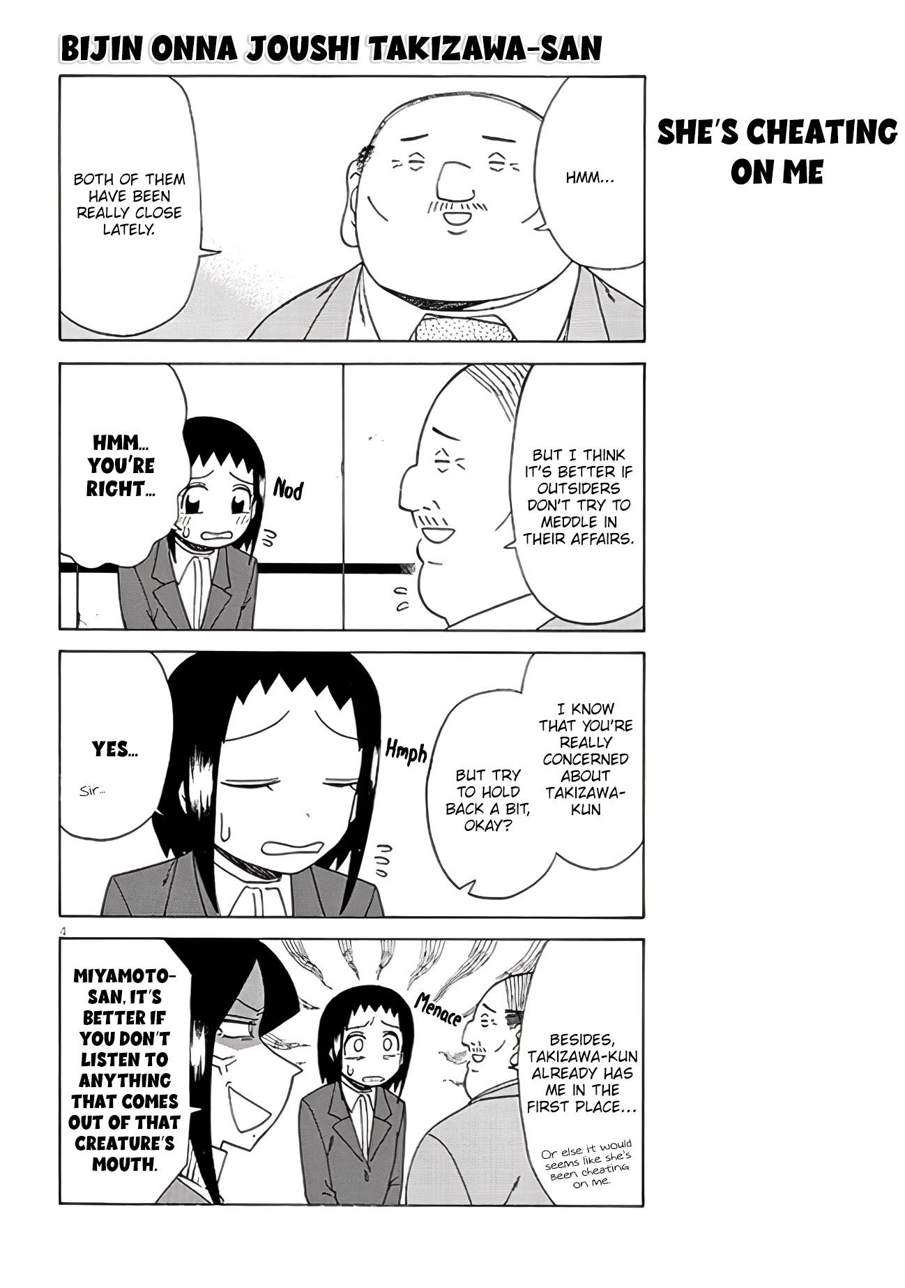 Bijin Onna Joushi Takizawa-San Chapter 111 - Page 4 in English