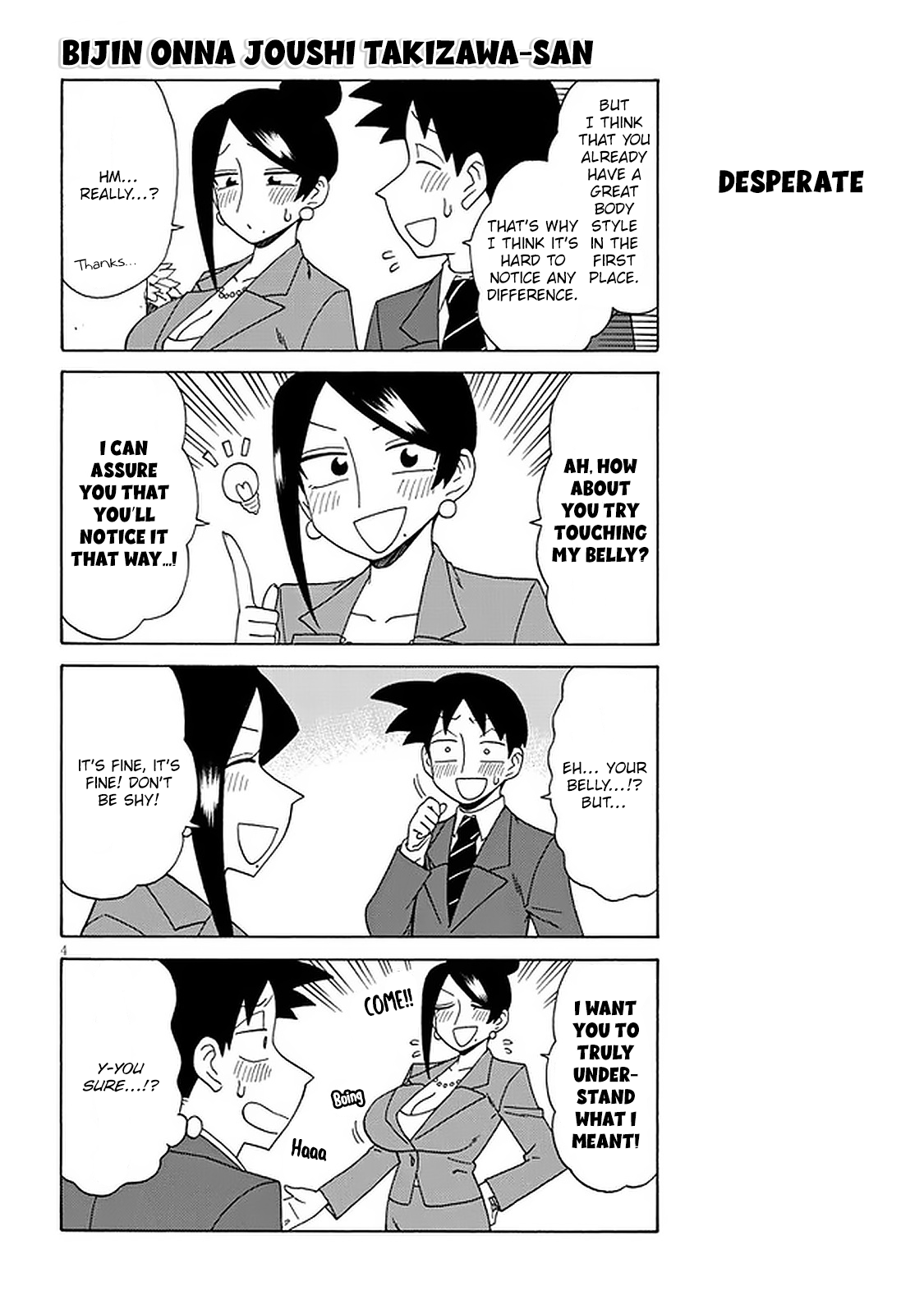 Bijin Onna Joushi Takizawa-San Chapter 112 - Page 4 in English
