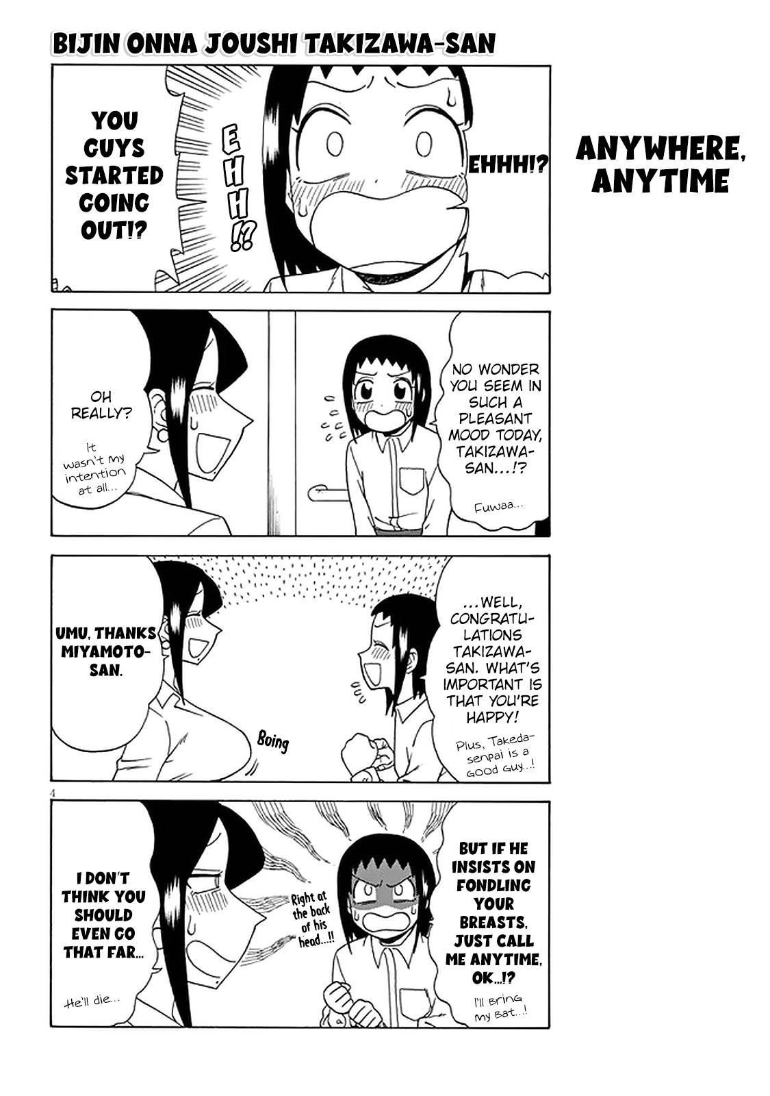 Bijin Onna Joushi Takizawa-San Chapter 119 - Page 4 in English
