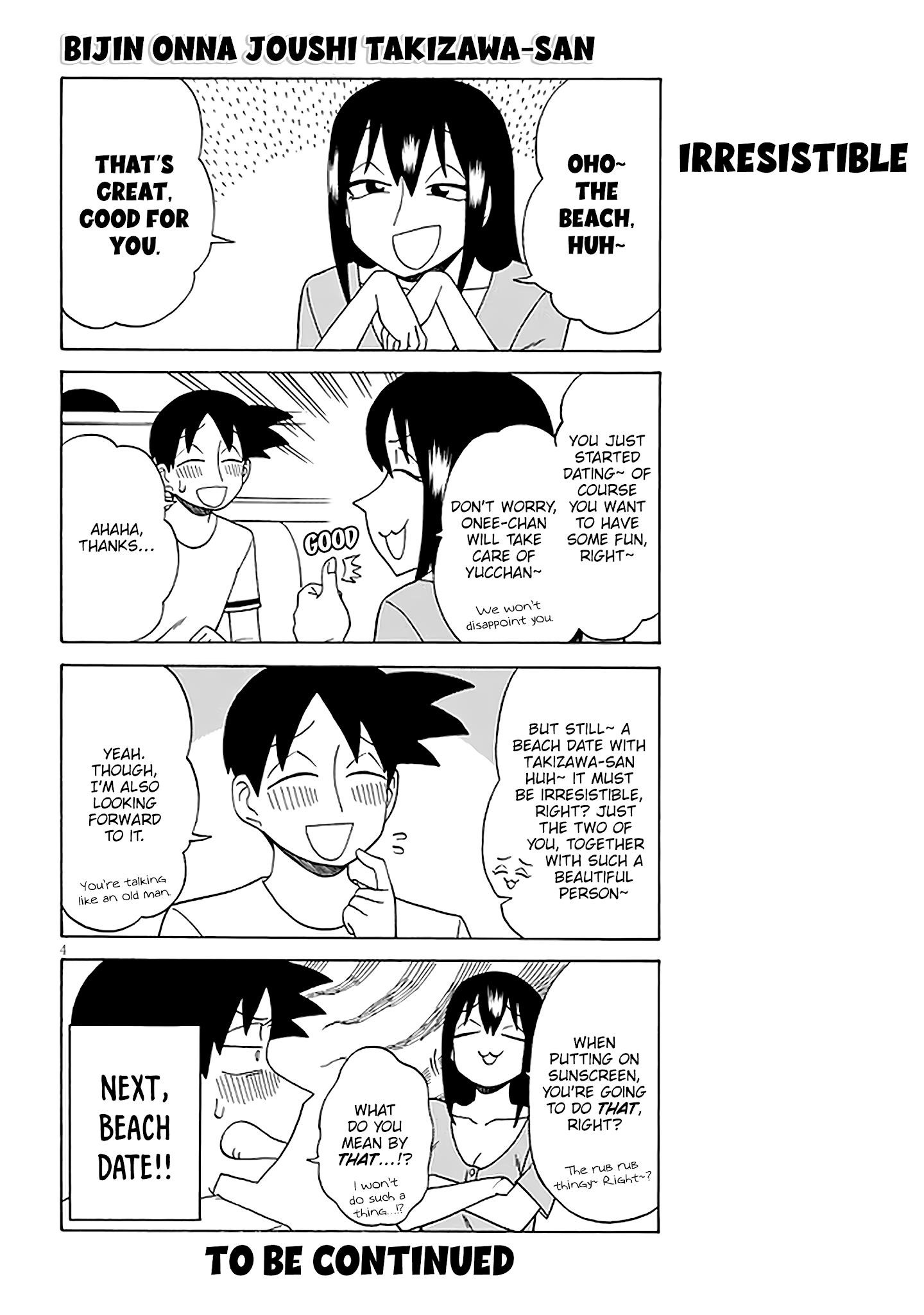 Bijin Onna Joushi Takizawa-San Chapter 120 - Page 4 in English