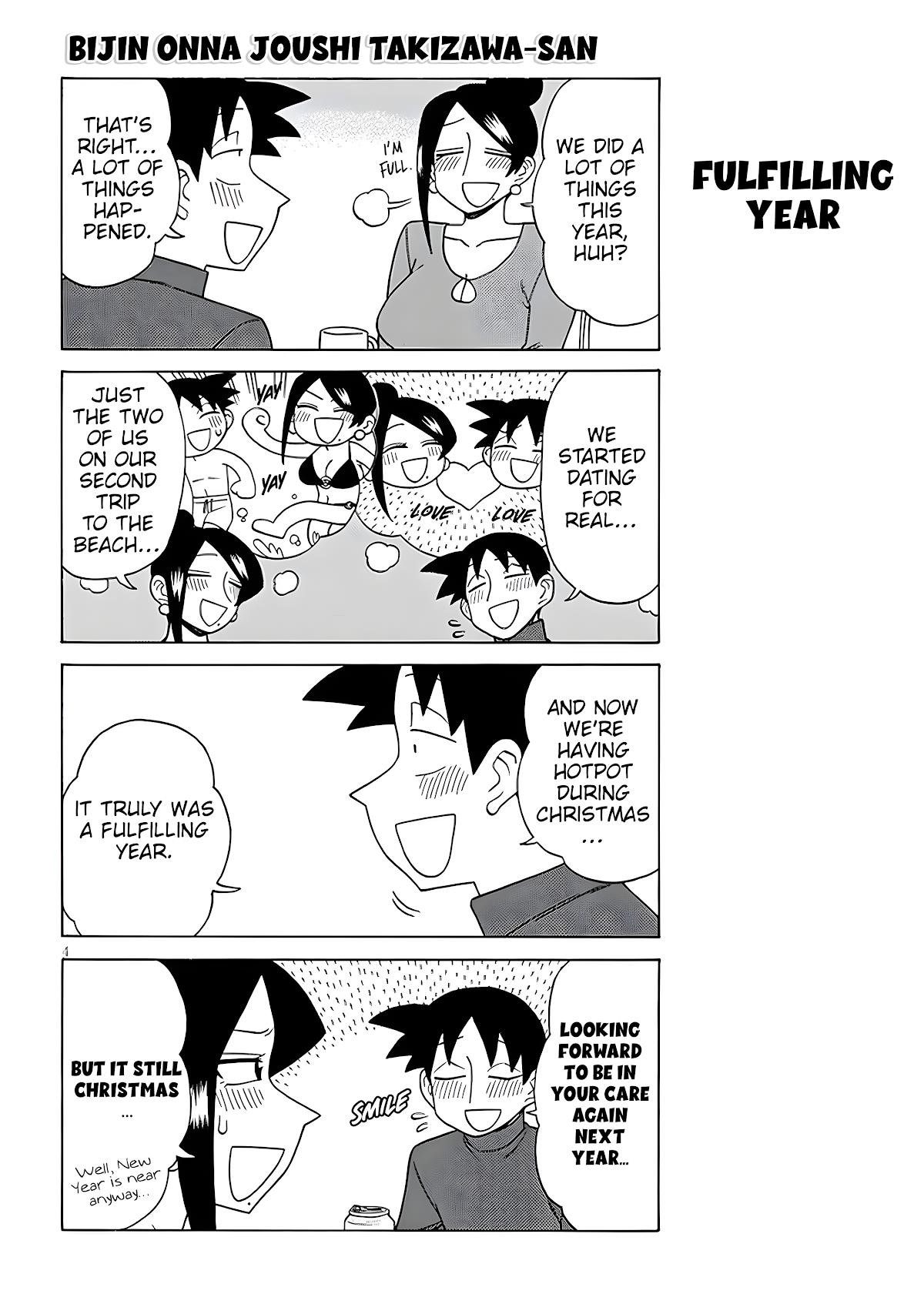 Bijin Onna Joushi Takizawa-San Chapter 129 - Page 4 in English