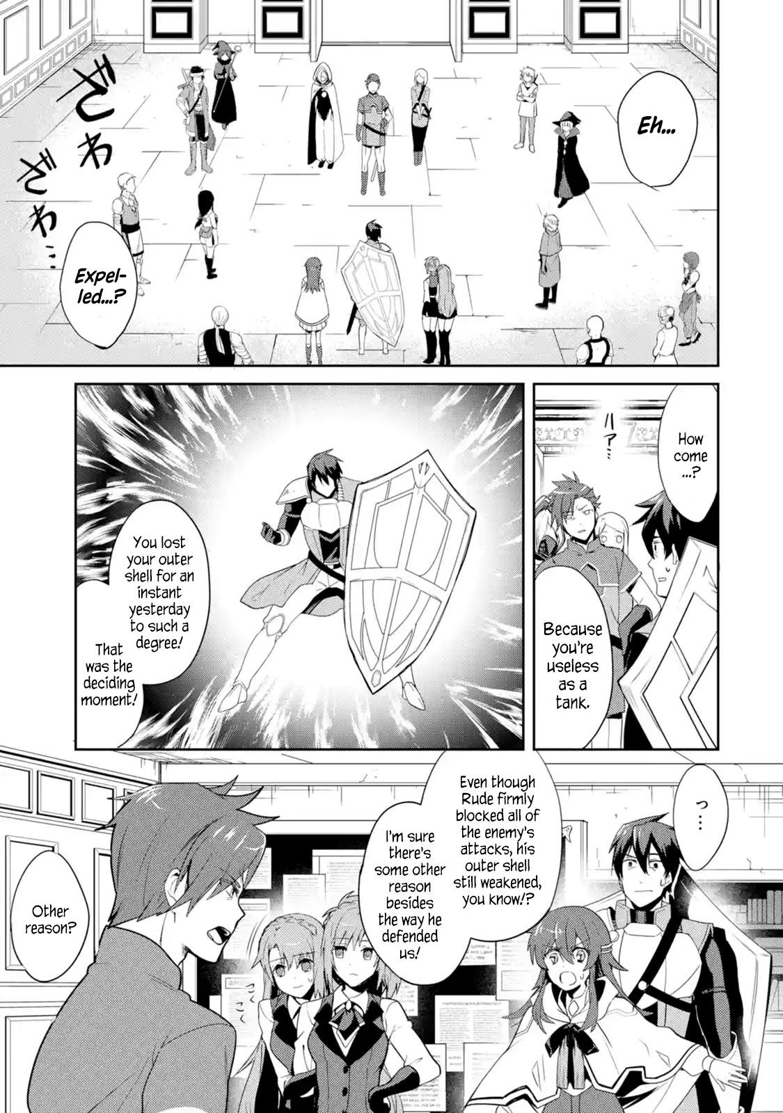 The Labyrinth Raids Of The Ultimate Tank ~The Tank Possessing A Rare 9,999 Endurance Skill Was Expelled From The Hero Party~ Chapter 1.2 - Page 4 in English
