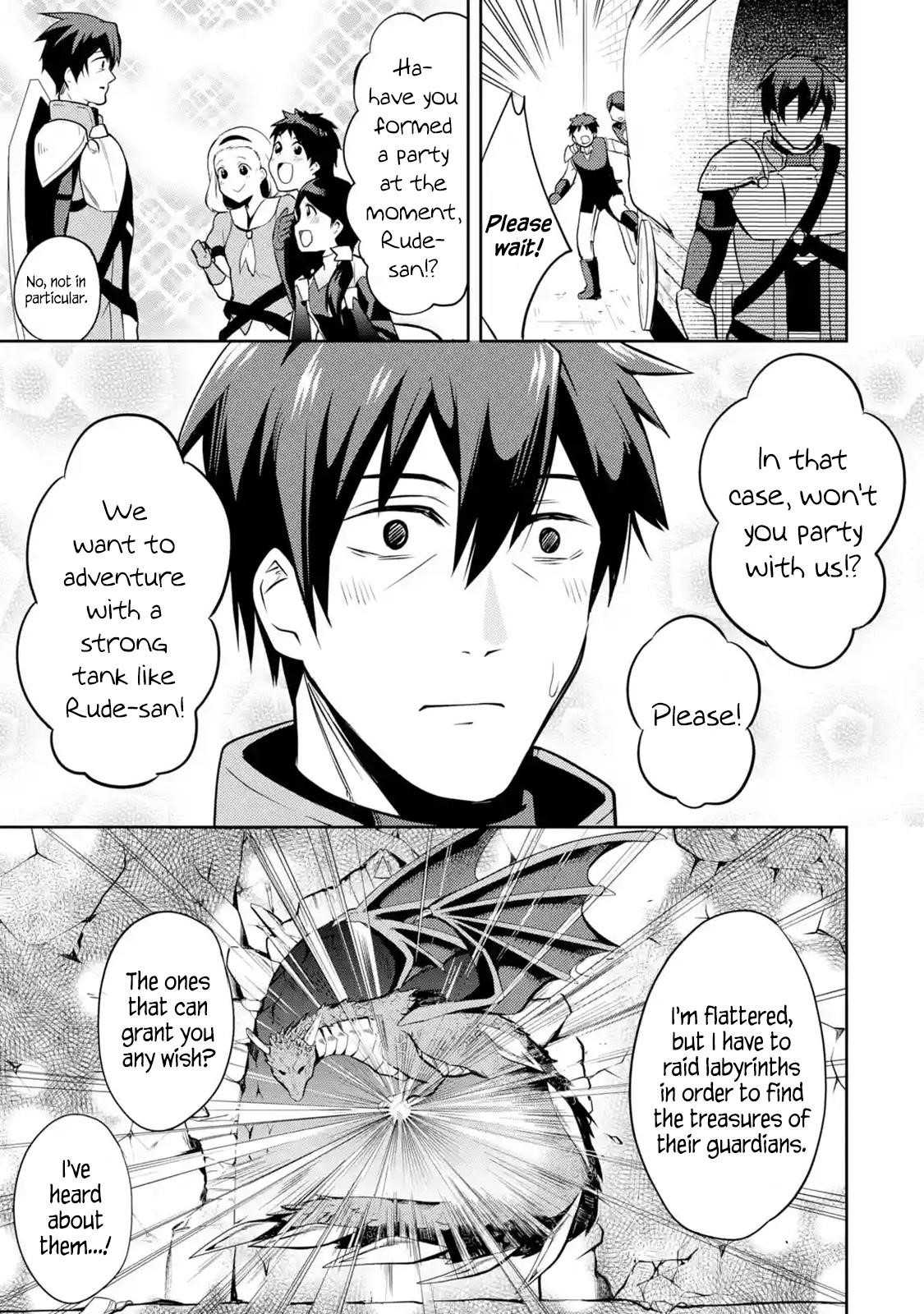 The Labyrinth Raids Of The Ultimate Tank ~The Tank Possessing A Rare 9,999 Endurance Skill Was Expelled From The Hero Party~ Chapter 1.6 - Page 4 in English