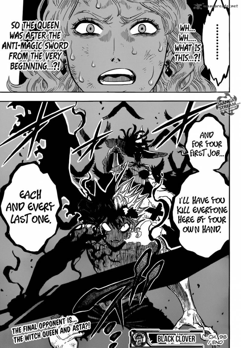 BLACK CLOVER Chapter 98 - Page 18 in English