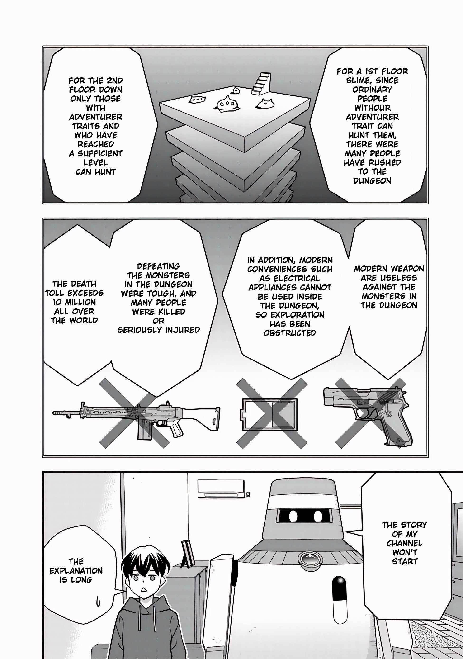 The hero returns from another world, becomes an influencer, and earns money in the real world, where dungeons have appeared! Chapter 8.2 - Page 4 in English