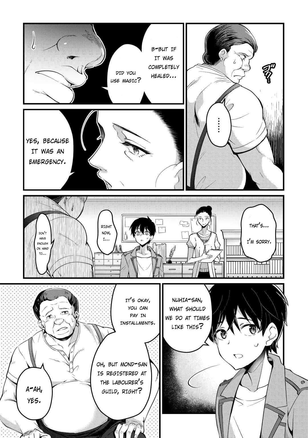 Ochikobore “1” Mahou Tsukai wa, Kyou mo Muishiki ni Cheat wo Tsukau Chapter 4 - Page 9 in English