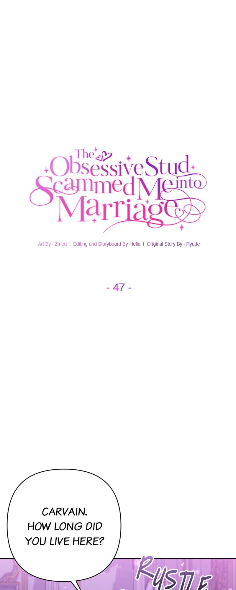 The Obsessive Stud Scammed Me into Marriage chapter 47 page 1