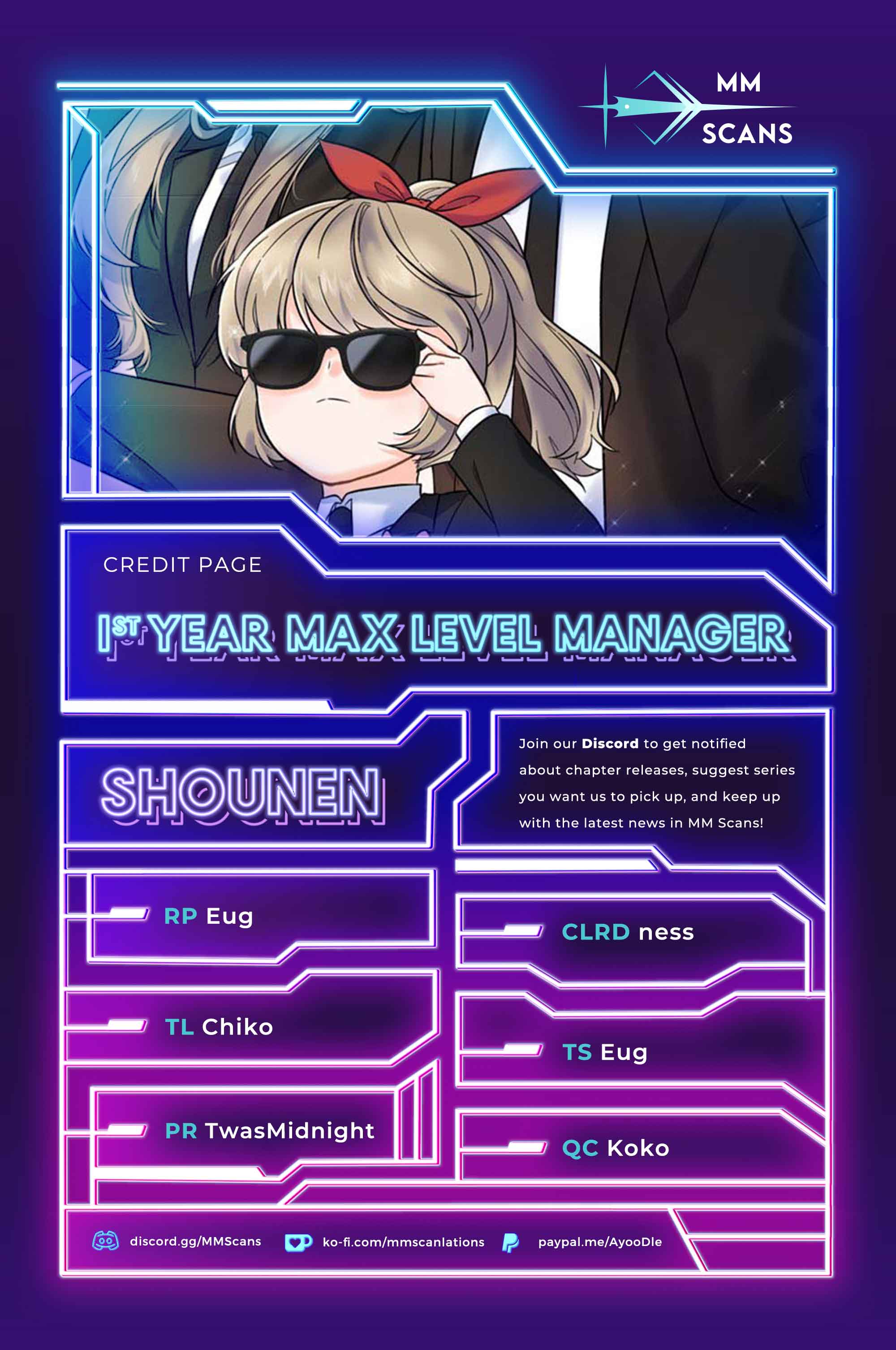 1st year Max Level Manager chapter 90 page 1