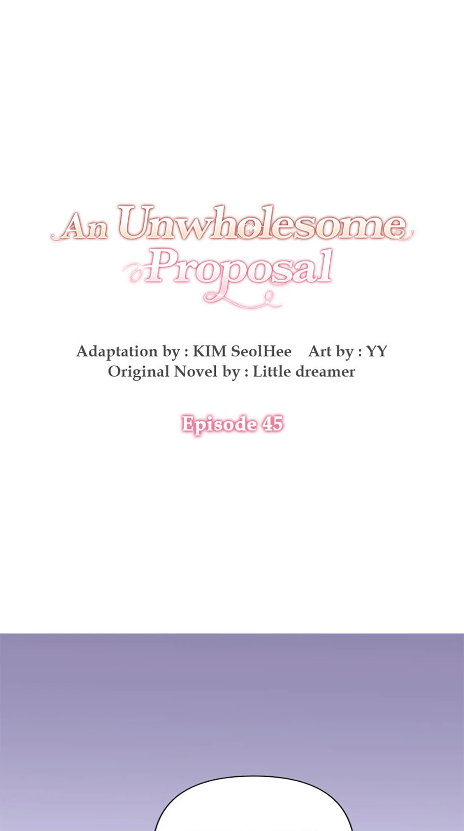 An Unwholesome Proposal chapter 45 page 1