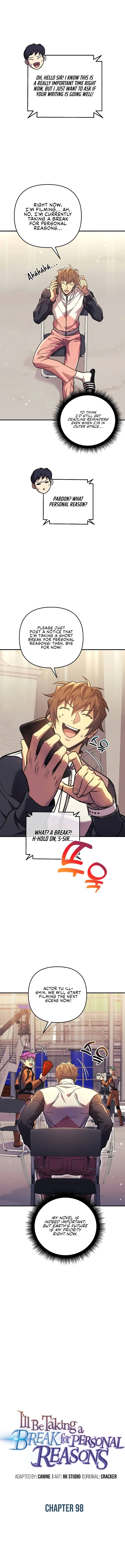 I’ll be Taking a Break for Personal Reasons chapter 98 page 1