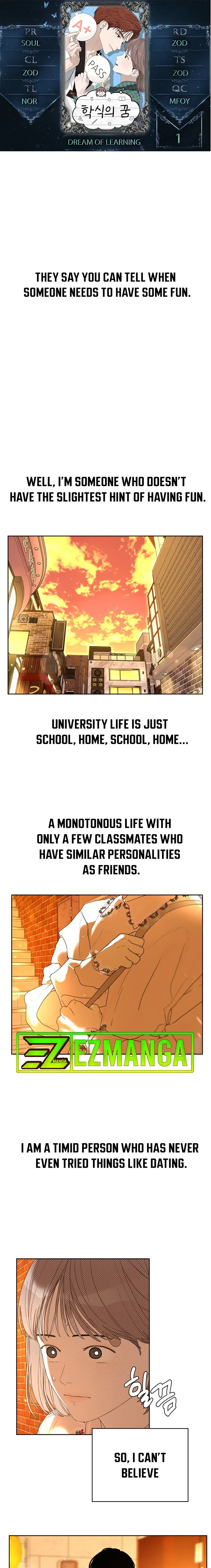 Dream of Learning chapter 1 page 1