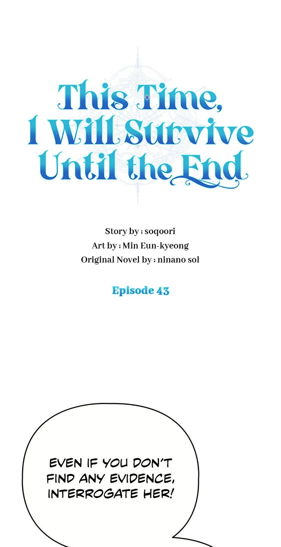In This Life, I Will Survive Until the End chapter 43 page 1