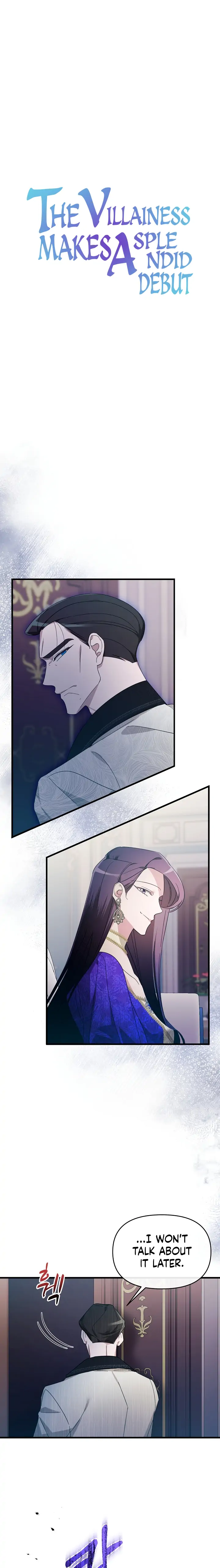 The Villainess Debuts Gorgeously chapter 6 page 1