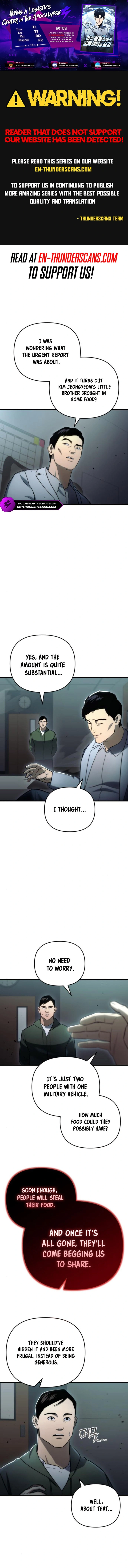 Hiding a Logistics Center in The Apocalypse chapter 14 page 1