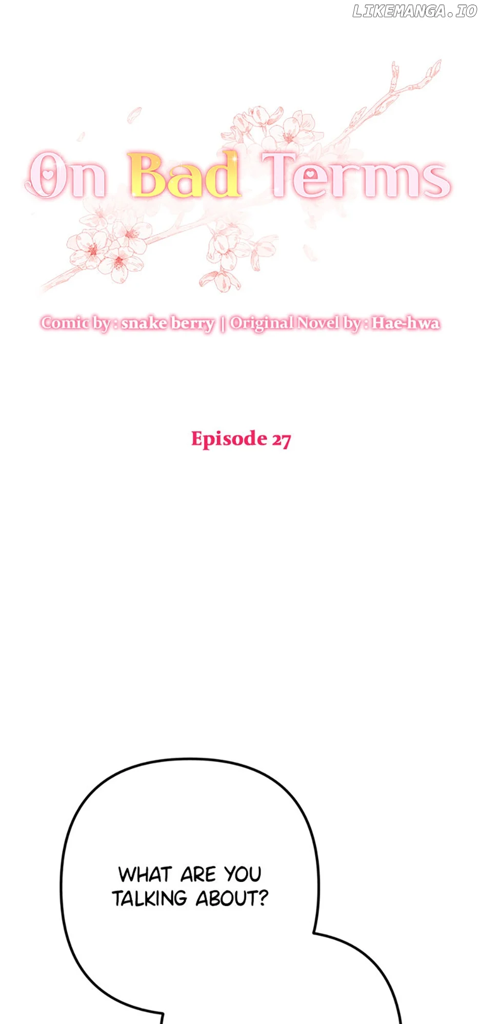 On Bad Terms [Official] chapter 27 page 1