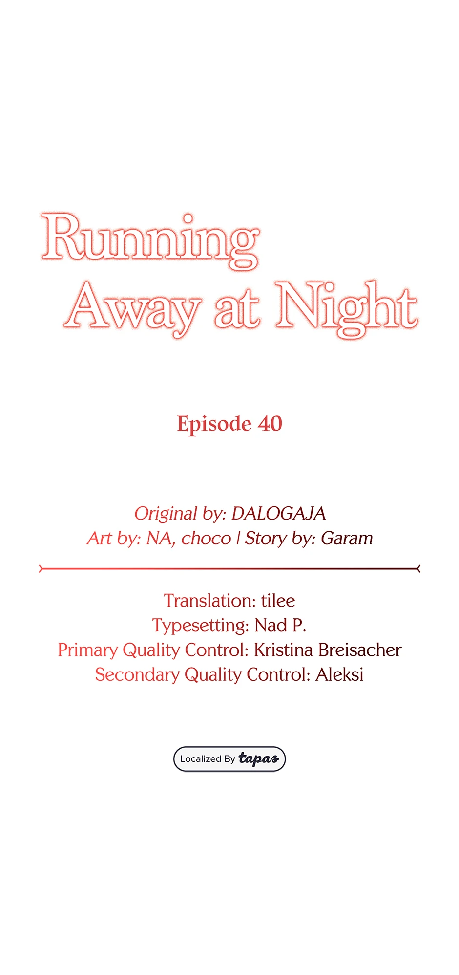 Running Away at Night chapter 40 page 1