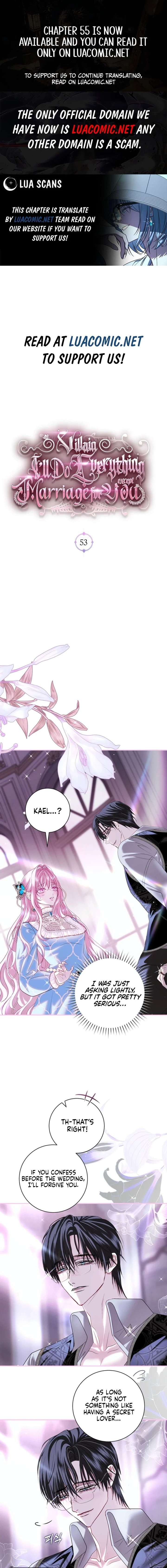 Villain, I’ll Do Everything Except Marriage for You! chapter 53 page 1