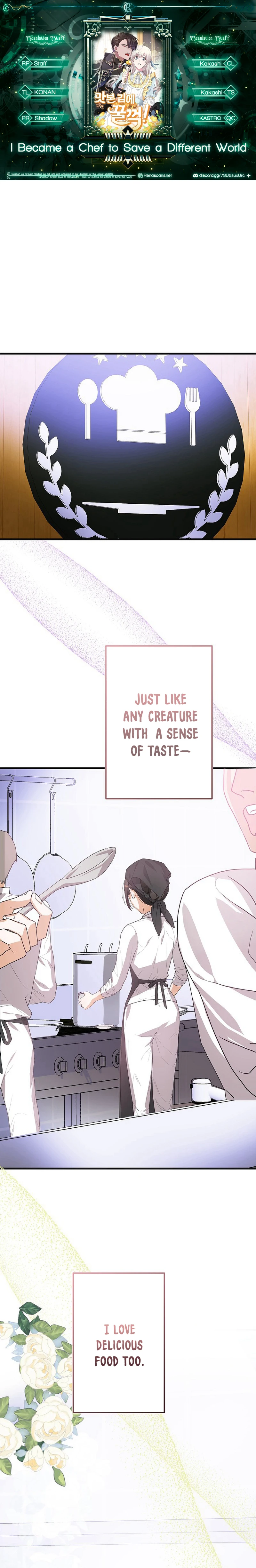 I Became a Chef to Save a Different World chapter 1 page 1