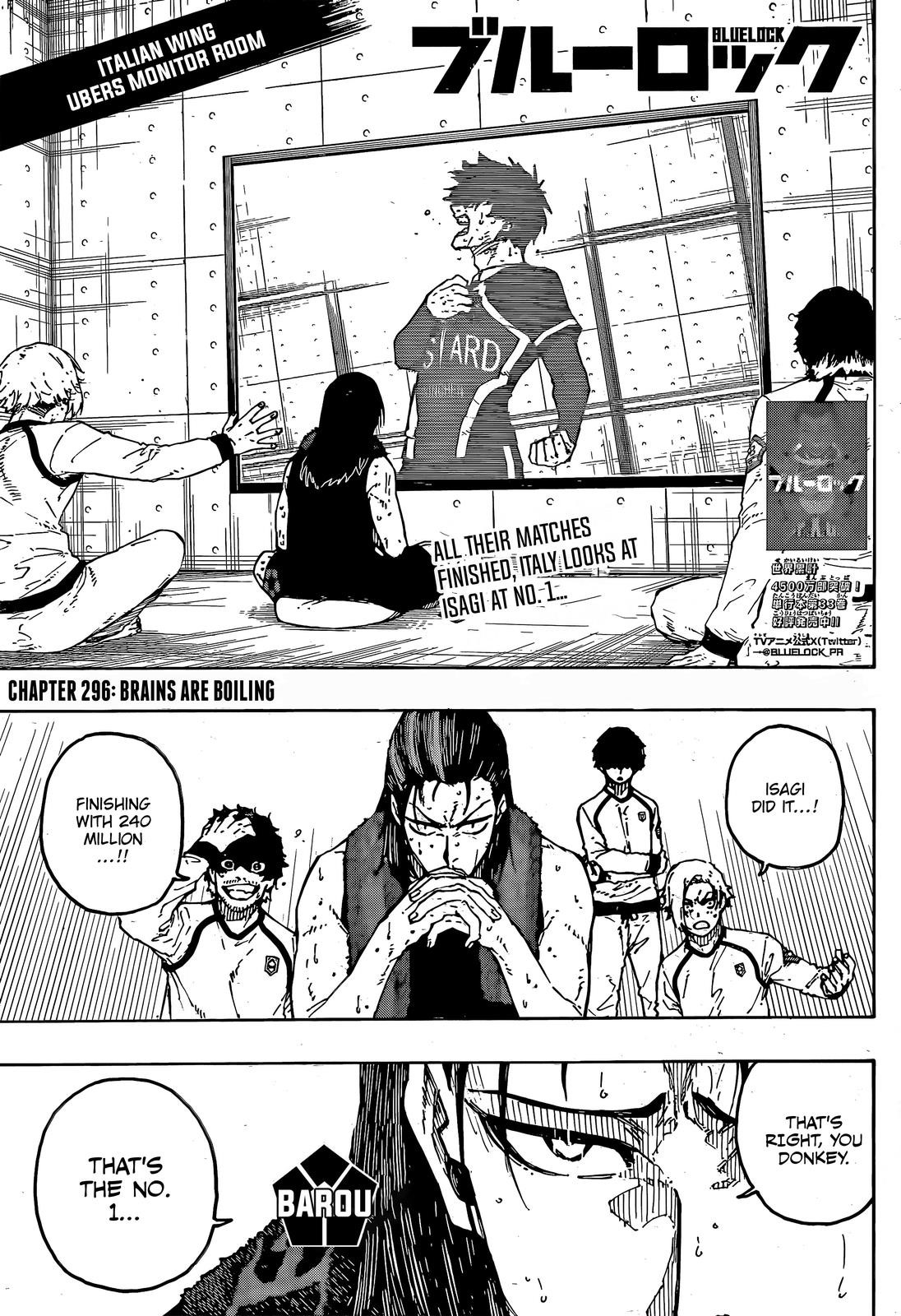 Blue Lock chapter 296 page 1