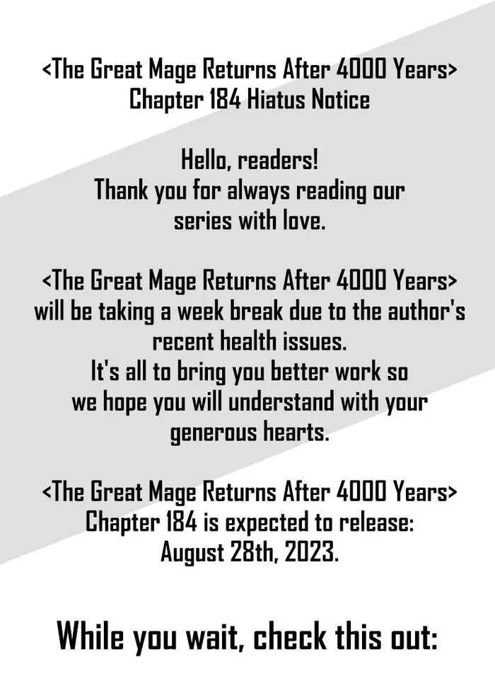 The Great Mage Returns After 4000 Years chapter 183.5 page 1