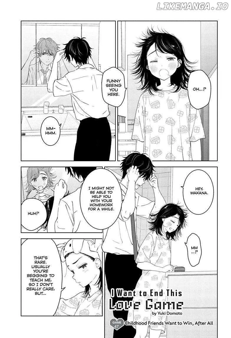 Aishiteru Game wo Owarasetai chapter 47 page 1