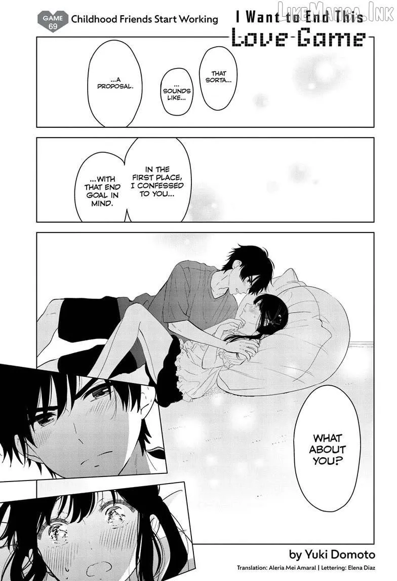 Aishiteru Game wo Owarasetai chapter 69 page 1