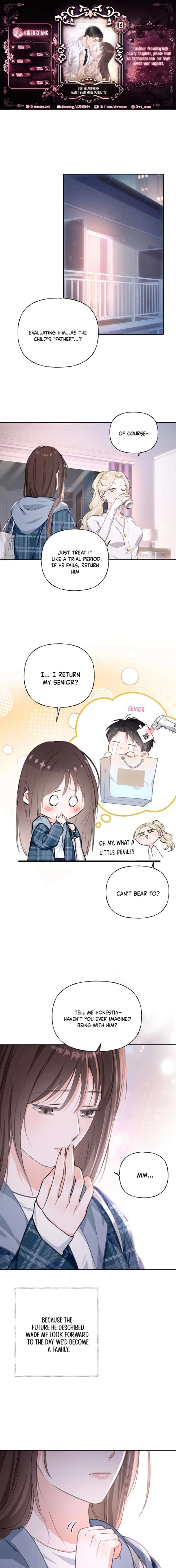 Our relationship hasn’t been made public yet chapter 13 page 1