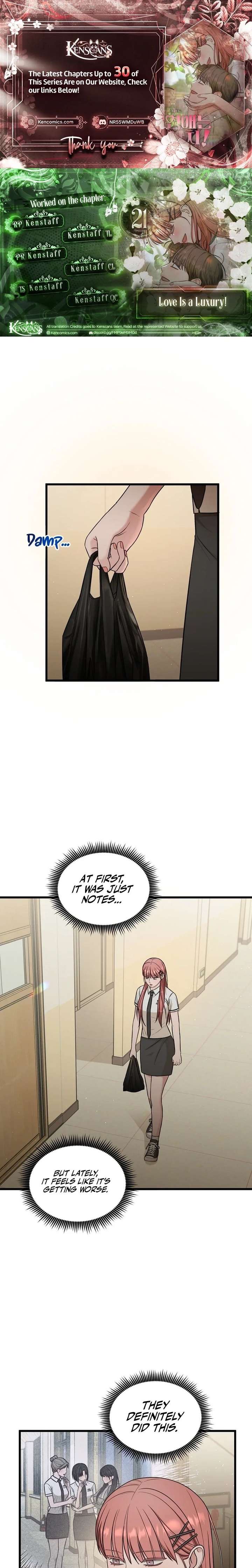 Love Is a Luxury! chapter 21 page 1