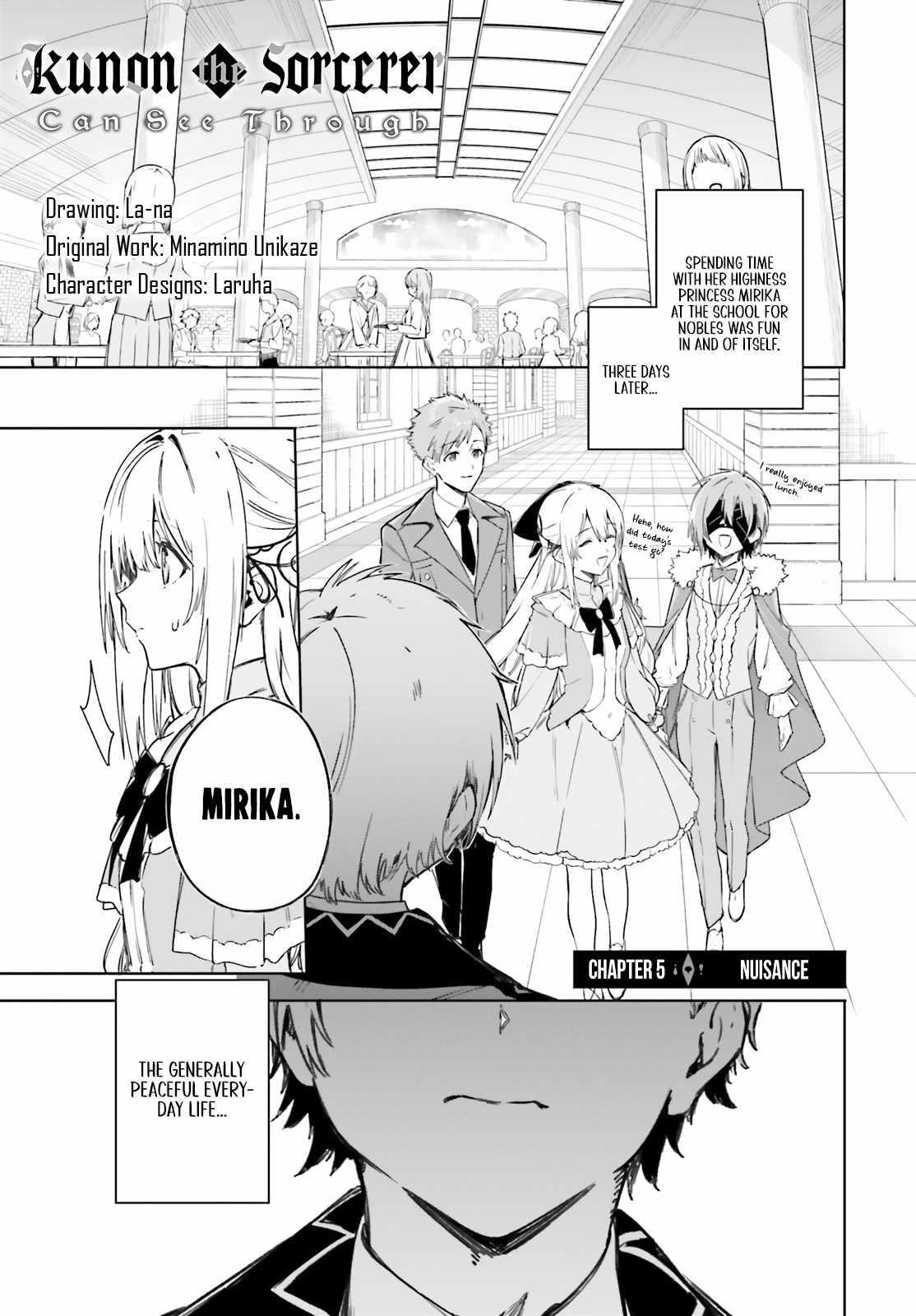 Kunon the Sorcerer Can See Through chapter 5 page 1