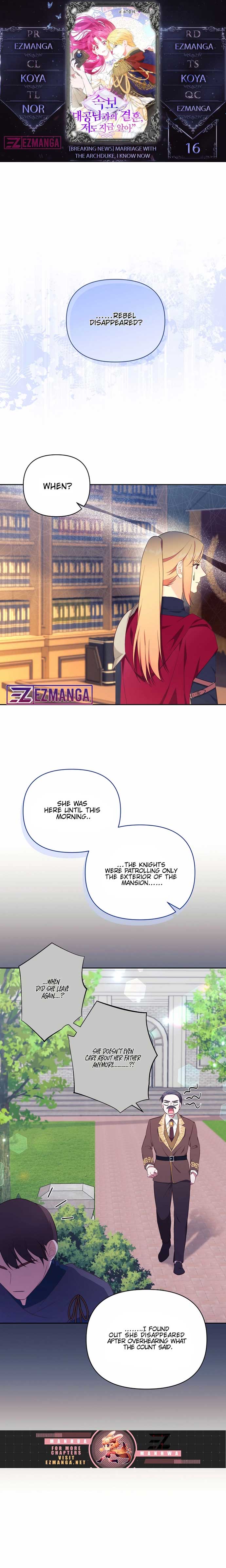 Marriage with the Archduke, I Know Now chapter 16 page 1