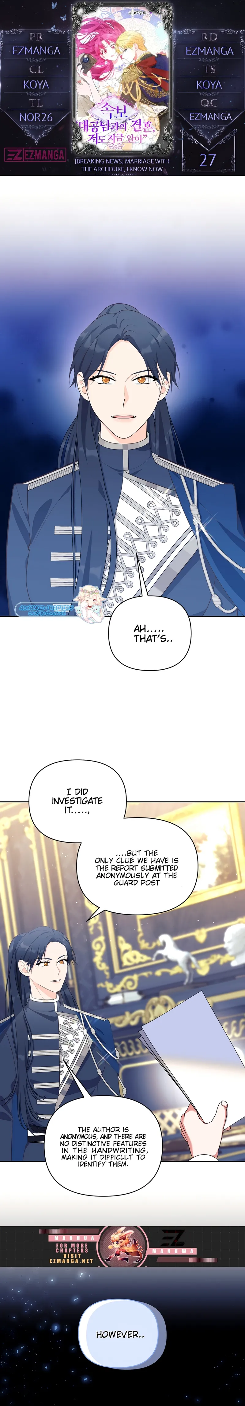Marriage with the Archduke, I Know Now chapter 27 page 1