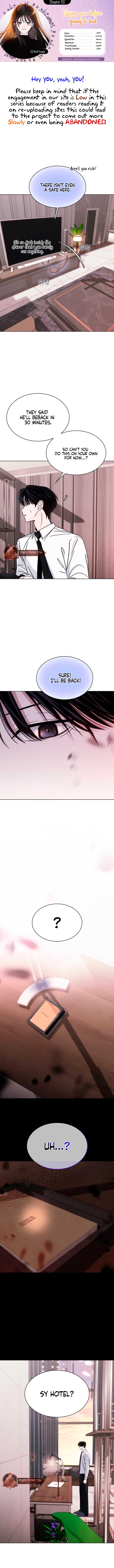 KISSING YOU BEFORE GOING TO BED chapter 53 page 1