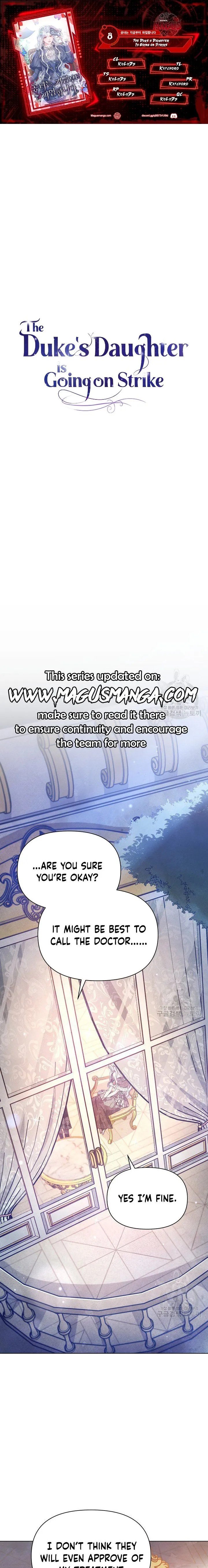 The Duke’s Daughter is Going on Strike chapter 8 page 1