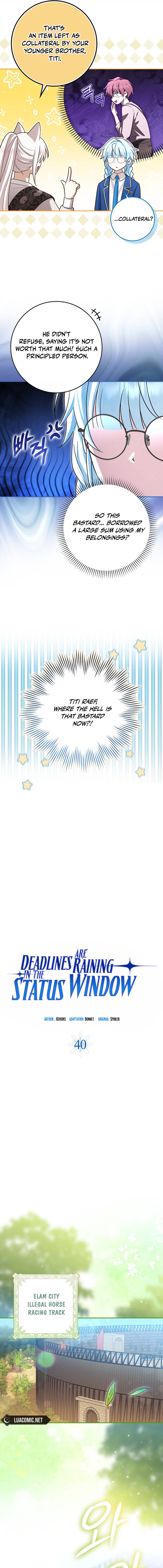Deadlines are Raining in the Status Window chapter 40 page 6