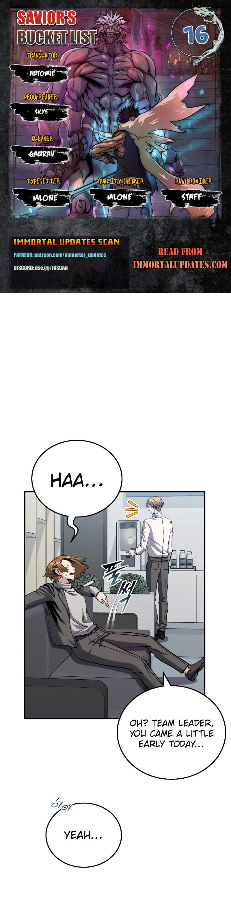 The Savior’s Bucket List chapter 16 page 1