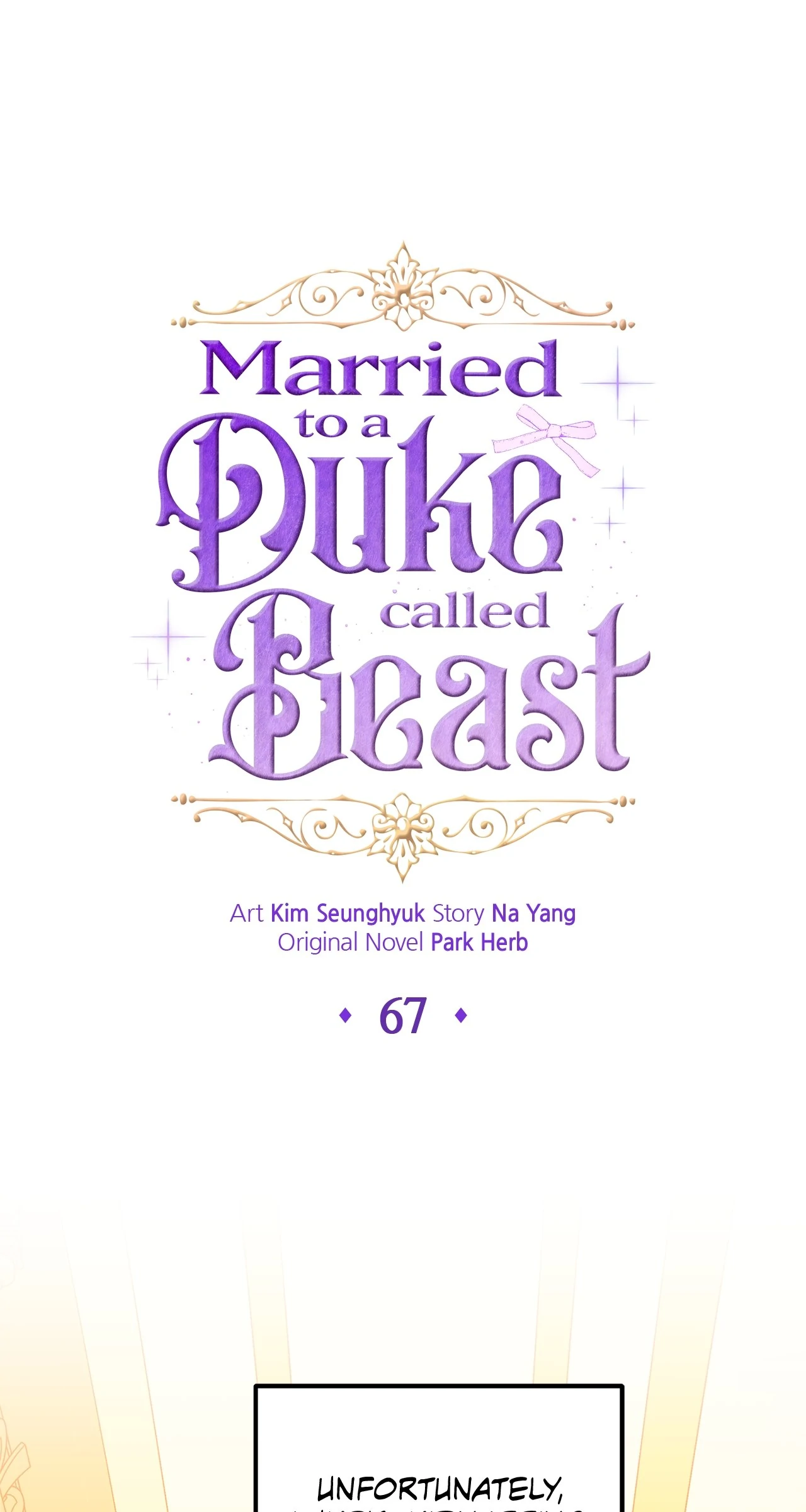 I Got Married to a Duke Called Beast chapter 67 page 1