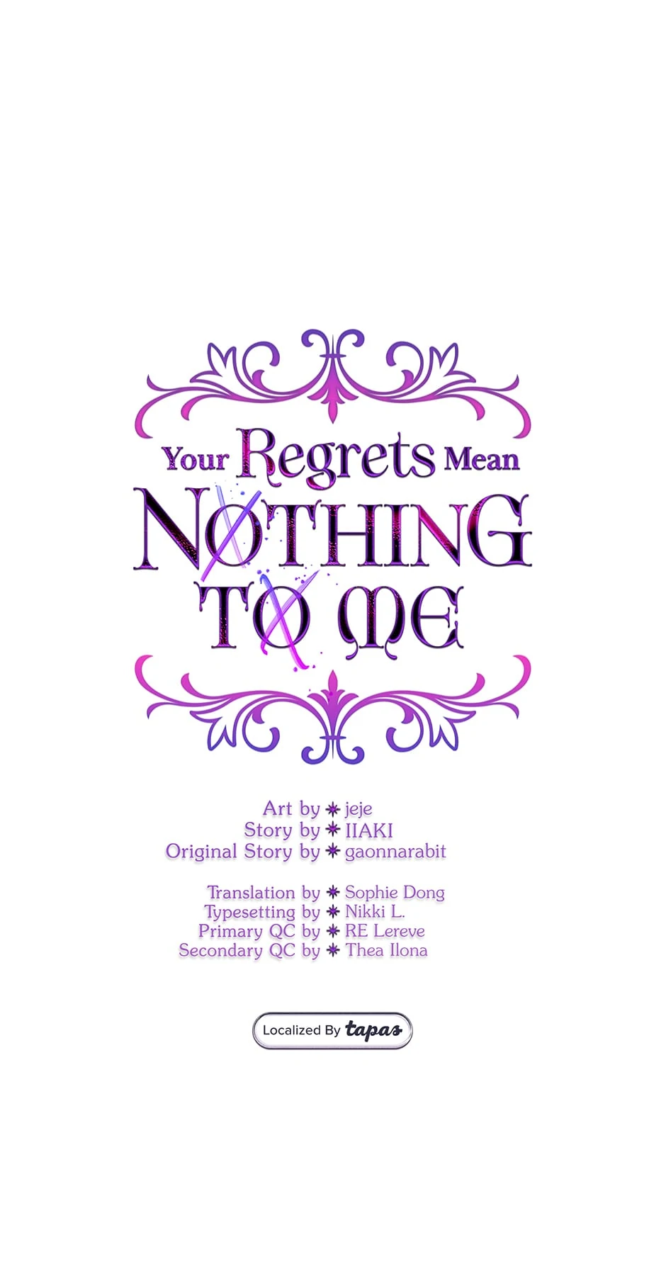 I Won’t Accept Your Regrets chapter 131 page 1