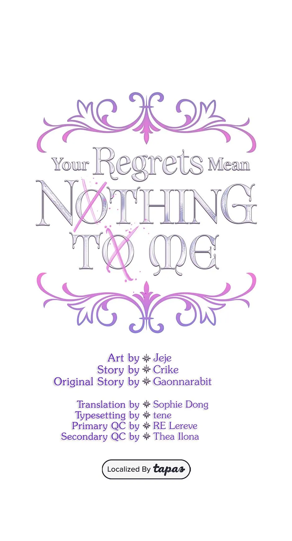 I Won’t Accept Your Regrets chapter 138 page 1
