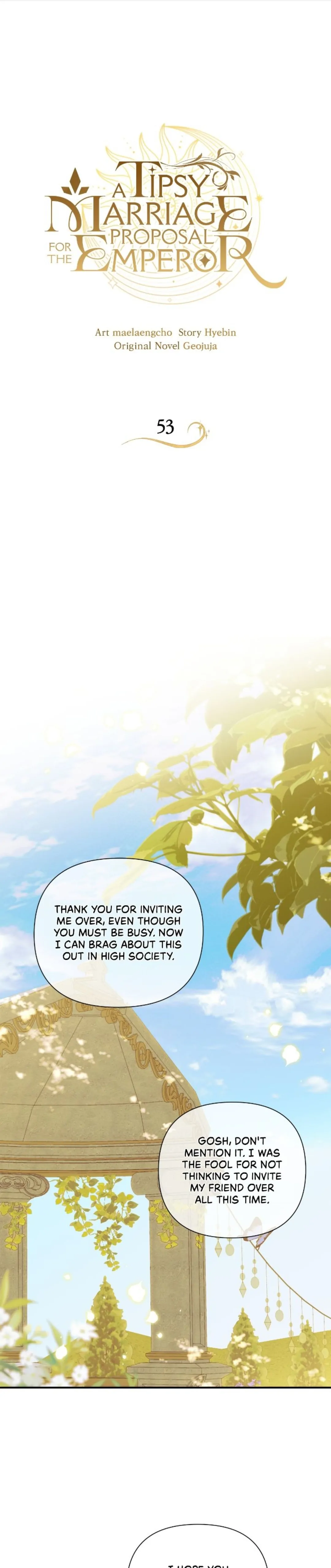 A Tipsy Marriage Proposal for the Emperor chapter 53 page 1